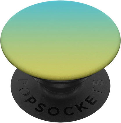 Summer Sky Teal Blue Yellow Gradient Ombre Fade PopSockets PopGrip: Swappable Grip for Phones & Tablets