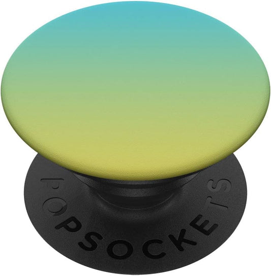 Summer Sky Teal Blue Yellow Gradient Ombre Fade PopSockets PopGrip: Swappable Grip for Phones & Tablets