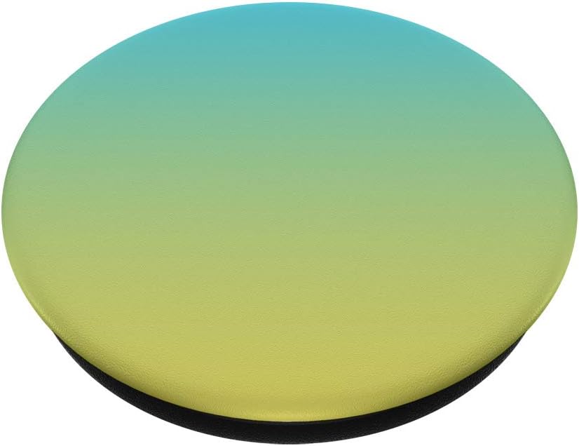 Summer Sky Teal Blue Yellow Gradient Ombre Fade PopSockets PopGrip: Swappable Grip for Phones & Tablets
