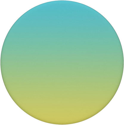 Summer Sky Teal Blue Yellow Gradient Ombre Fade PopSockets PopGrip: Swappable Grip for Phones & Tablets
