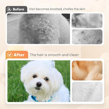 Pet Bath Brush, 2025 New 2 in 1 Dog Bath Brush with Built-in Shampoo Dispenser, Pet Wash Brush for Bathing Dog Grooming Massage Brush for Long Short Haired Dogs Cats Shower (Yellow, Fine teeth)