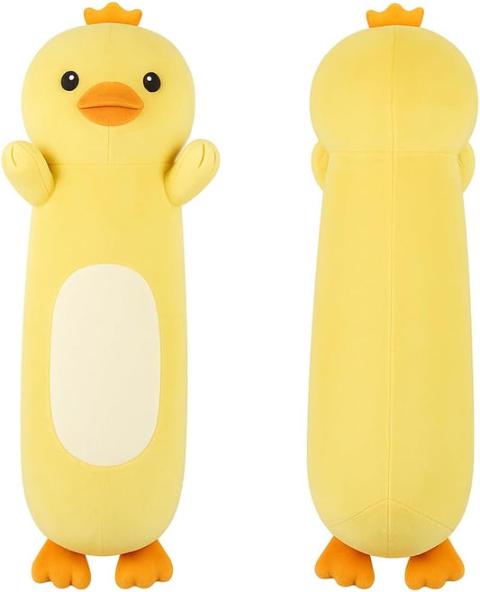 22 Inch Cute Duck Plush Body Pillow, Soft Squishy Yellow Duck Plush Stuffed Animal Large Toy, Cuddle Long Pillow Plushies Gift for Kids Boys and Girls, Birthday