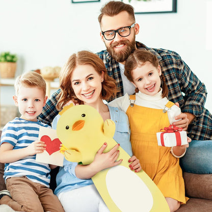 22 Inch Cute Duck Plush Body Pillow, Soft Squishy Yellow Duck Plush Stuffed Animal Large Toy, Cuddle Long Pillow Plushies Gift for Kids Boys and Girls, Birthday