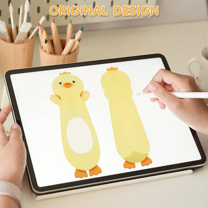 22 Inch Cute Duck Plush Body Pillow, Soft Squishy Yellow Duck Plush Stuffed Animal Large Toy, Cuddle Long Pillow Plushies Gift for Kids Boys and Girls, Birthday