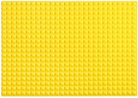 Silicone Dish and Cup Drying Mat - Extra Large Trivet for Hot Dishes, Large Size Hot Pots and Pads Coming Directly Out from the Stove or Oven,Drain Board,16" x 11.5",Yellow