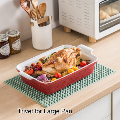 Silicone Dish and Cup Drying Mat - Extra Large Trivet for Hot Dishes, Large Size Hot Pots and Pads Coming Directly Out from the Stove or Oven,Drain Board,16" x 11.5",Yellow