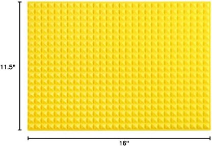 Silicone Dish and Cup Drying Mat - Extra Large Trivet for Hot Dishes, Large Size Hot Pots and Pads Coming Directly Out from the Stove or Oven,Drain Board,16" x 11.5",Yellow