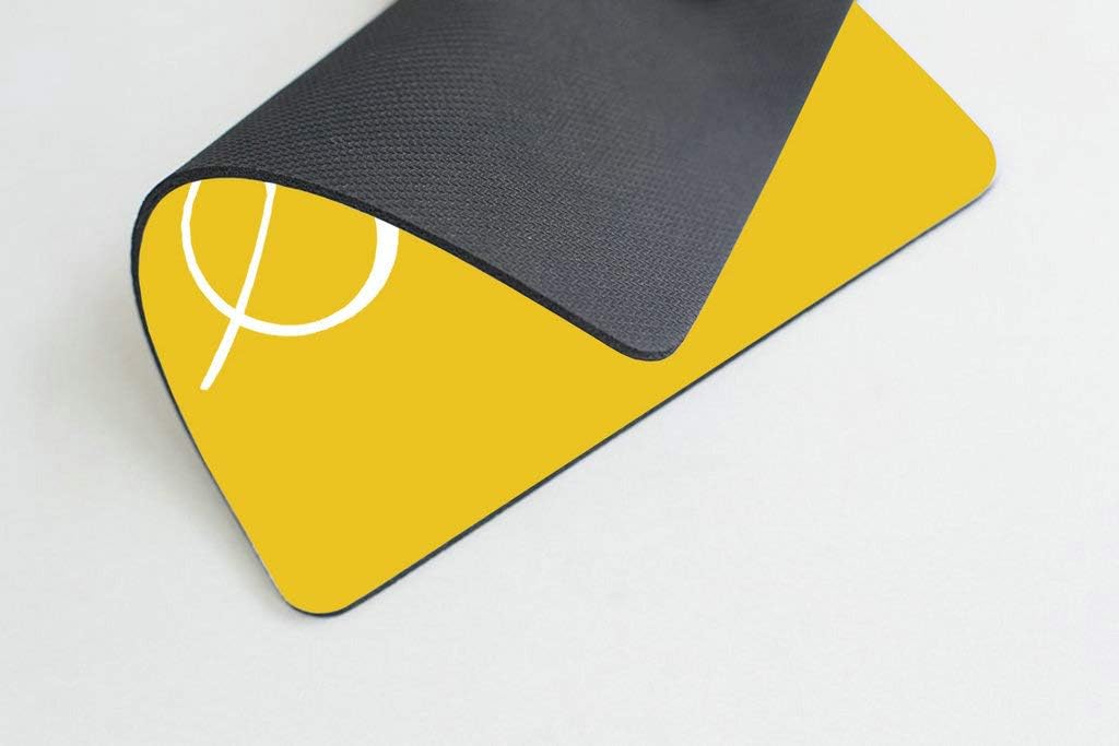 Smile Sunshine Yellow Decorative Mouse pad Rectangle Non-Slip Rubber Mousepad 9.5 X 7.9 Inch (240mmX200mmX3mm)