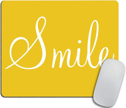 Smile Sunshine Yellow Decorative Mouse pad Rectangle Non-Slip Rubber Mousepad 9.5 X 7.9 Inch (240mmX200mmX3mm)