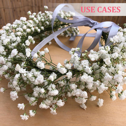 Mini Dried Gypsophila Flower Kit, 30Pcs 4 Inch Yellow Natural Pressed Floral Bundles with Tweezer for DIY Resin Crafts Gift Wedding Christmas Card Decor Flower Bouquets