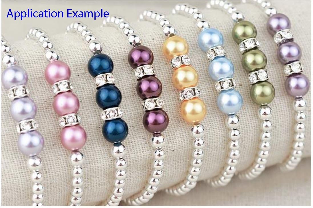 100pcs Adabele AAA 8mm Clear Rhinestone Gold Rondelle Beads | Premium, Sparkle Crystal Rhinestone, 18K Yellow Gold Plated Wheel Rondelle Spacers Craft Jewelry Making Beadwork Separations