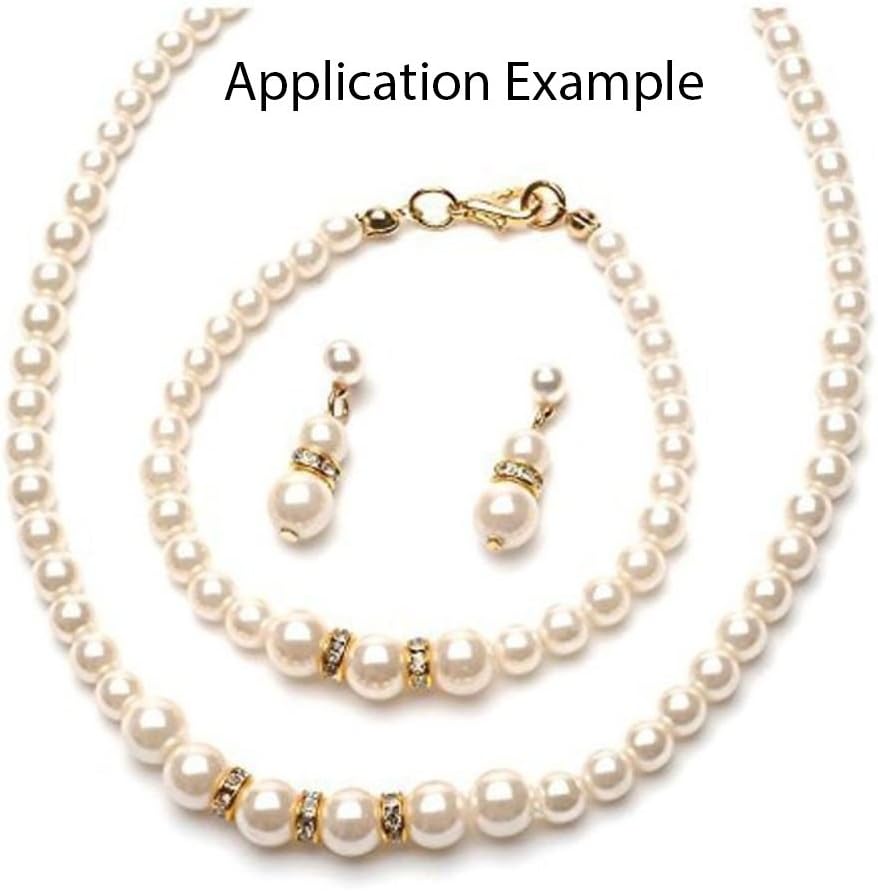 100pcs Adabele AAA 8mm Clear Rhinestone Gold Rondelle Beads | Premium, Sparkle Crystal Rhinestone, 18K Yellow Gold Plated Wheel Rondelle Spacers Craft Jewelry Making Beadwork Separations
