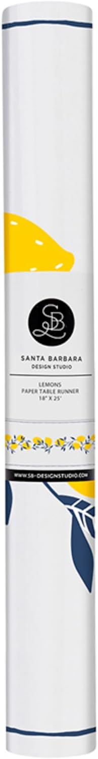 Disposable Paper Table-Runner Dinner Party Table Cover Roll, 25' x 18", Lemon