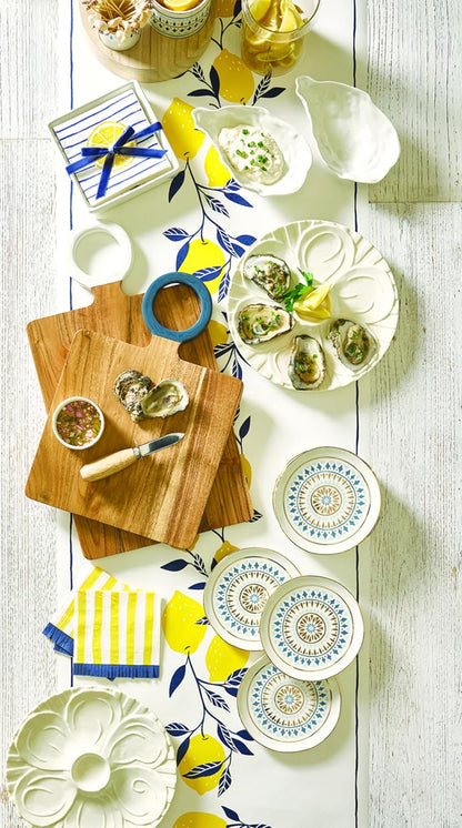 Disposable Paper Table-Runner Dinner Party Table Cover Roll, 25' x 18", Lemon