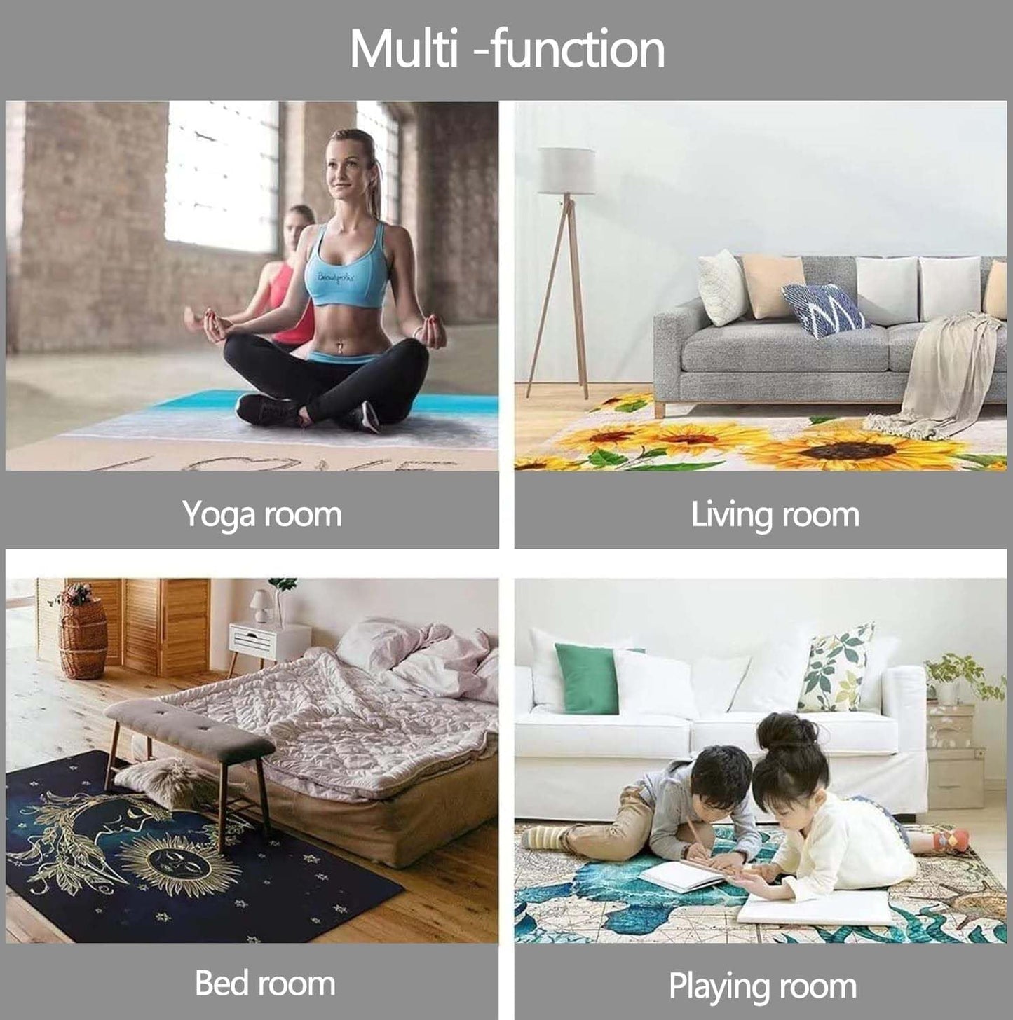 2 x 3 Lemon Color Bedroom Rugs, Washable Area Rug for Bedroom Rubber Backed, Yellow Lemon Stain-Resistant Carpet for Dining Room Under Table, Hallway, Kitchen