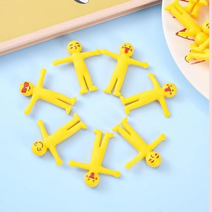 20pcs Stretchable Yellow Characters, Stress Relieving Toys, Mini Stretchable Yellow Characters, and Pinch Toy Gifts (Multiple Mixed Packaging) (Randomly distributed)