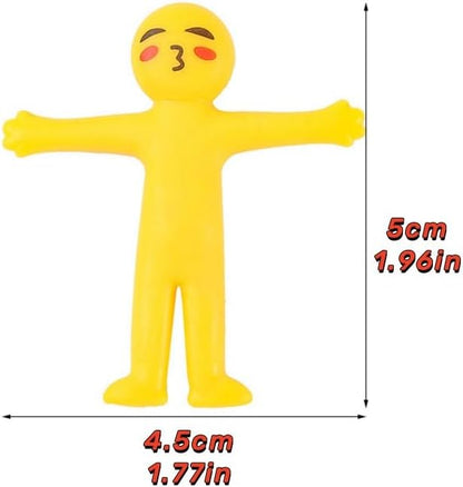 20pcs Stretchable Yellow Characters, Stress Relieving Toys, Mini Stretchable Yellow Characters, and Pinch Toy Gifts (Multiple Mixed Packaging) (Randomly distributed)