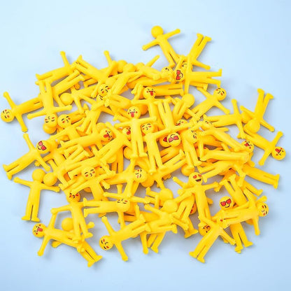 20pcs Stretchable Yellow Characters, Stress Relieving Toys, Mini Stretchable Yellow Characters, and Pinch Toy Gifts (Multiple Mixed Packaging) (Randomly distributed)