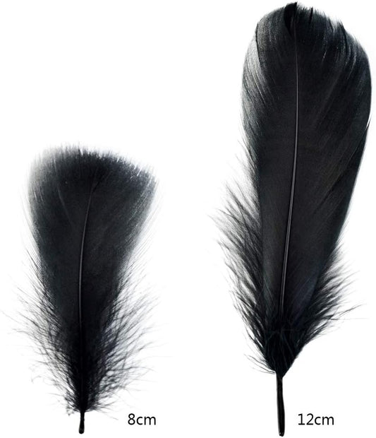 100 Pieces 8-12cm Natural Goose Feathers for DIY Craft Wedding Party Home Decorations, Yellow