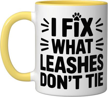 Veterinary Surgeon Veterinarian Pet Animal Care Ceramic Mug, Yellow/White, 11oz
