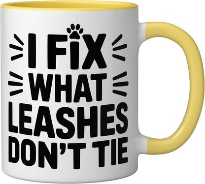 Veterinary Surgeon Veterinarian Pet Animal Care Ceramic Mug, Yellow/White, 11oz