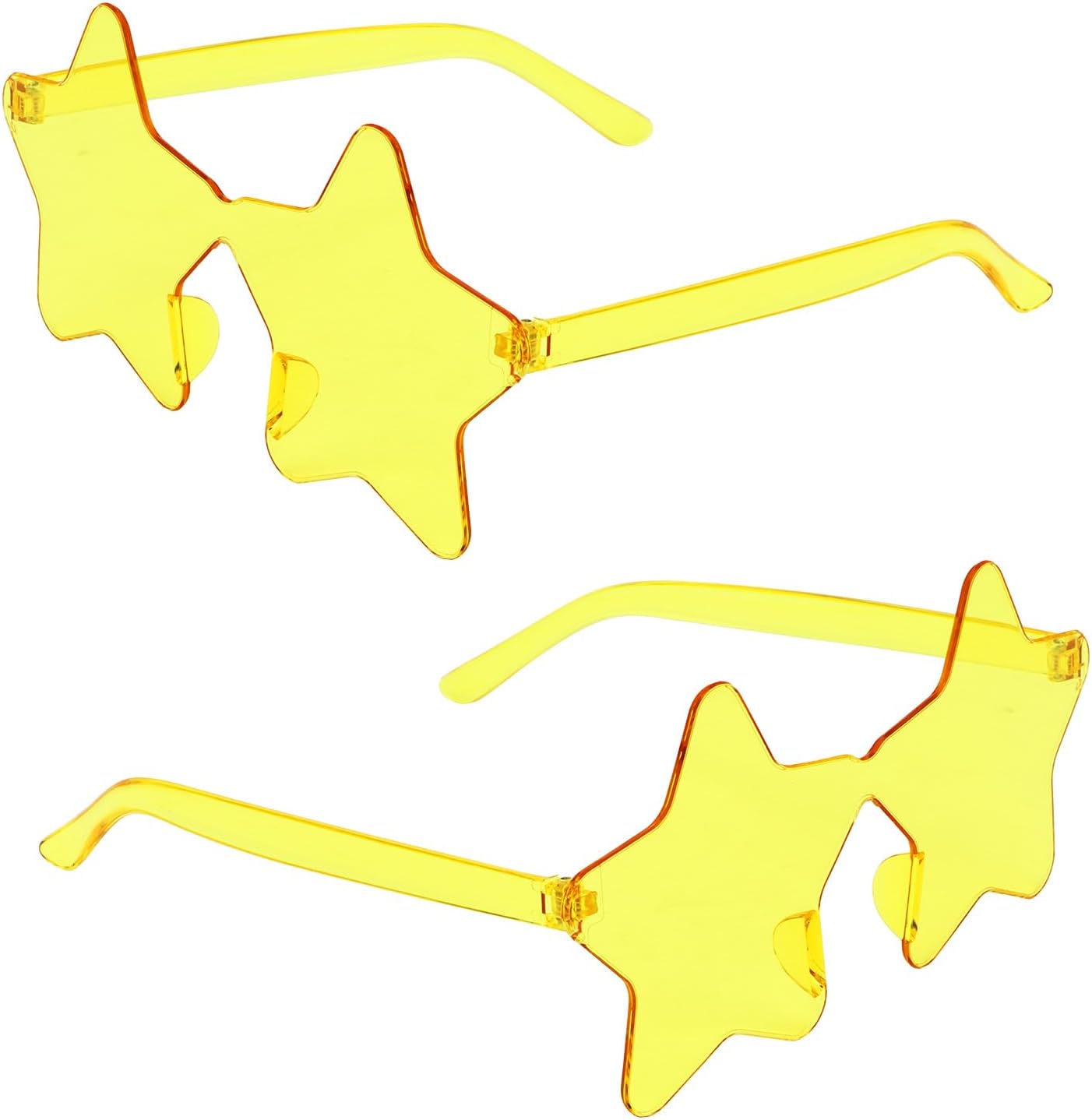 2 Pairs Star Sunglasses Bulk Rimless Star Shaped Sunglasses Funny Party Glasses Party Favors Photo Booth Props