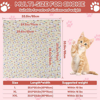 33.5" Cat Grooming Wrap,cat wrap for Cutting Nails,Self-Adhesive cat Swaddle wrap cat Restraint cat wrap Blanket for Medicine, Nail Clipping, Teeth Brushing,Yellow Kitten(Within 22lbs)