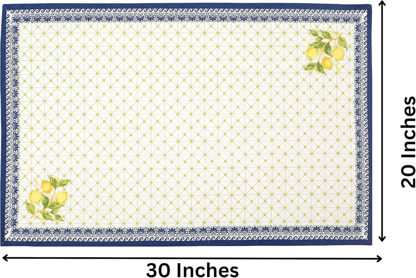 Kitchen Towels, 100% Natural Cotton, Set of 6 Multi-Purpose Kitchen Cloth Very Soft Highly Absorbent Tea Towels for Home and Kitchen 20in X 30in Lemon Leaf