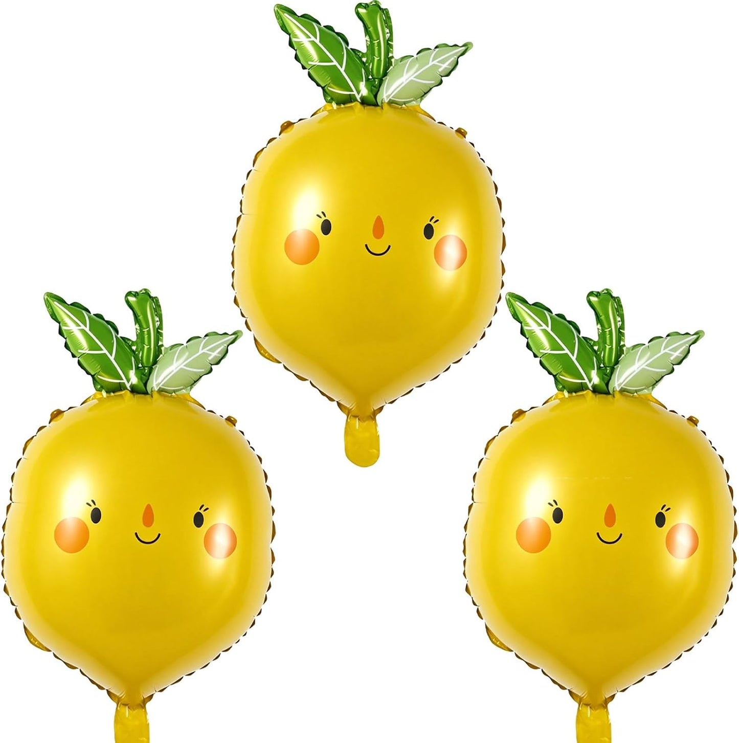 Lemon Balloons Summer Balloon Fruit Foil Balloons for Fruit Lemon Themed Birthday Party Balloons Arch Decor Summer Vacation Beach Pool Party Decorations Supplies Party Set-3 PCS