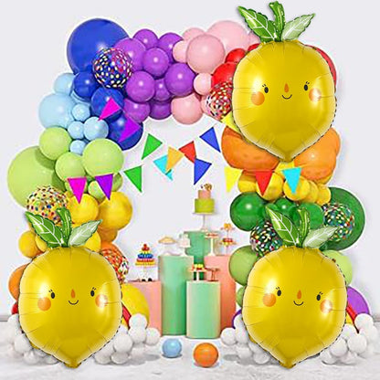 Lemon Balloons Summer Balloon Fruit Foil Balloons for Fruit Lemon Themed Birthday Party Balloons Arch Decor Summer Vacation Beach Pool Party Decorations Supplies Party Set-3 PCS