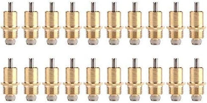 Rabbit Drinker Nipple Set, Pack of 20 Metal Long Type Waterer Drinking Tool for Small Animals, Yellow