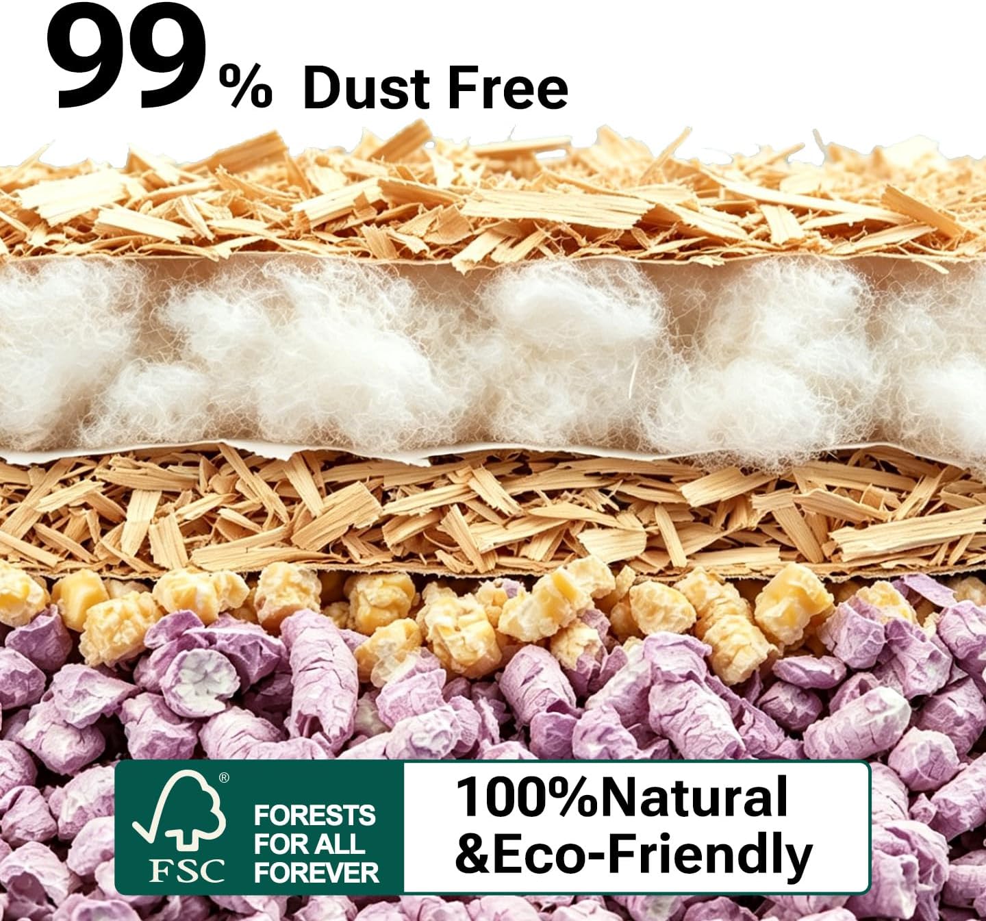 Natural Paper Pellet Bedding for Small Animals - Super Absorbent Odor Control Rabbit Litter, Hamster Bedding, Guinea Pig Cage Liners, Dust-Free(2.2lb) (Yellow)