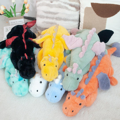 Large 37in Cute Dragon Stuffed Animals Plush Toy Soft Yellow Pterosaur Plushie Giant Fuzzy Dinosaur Pillow Plushies with Wings Cuddly for Friends Family