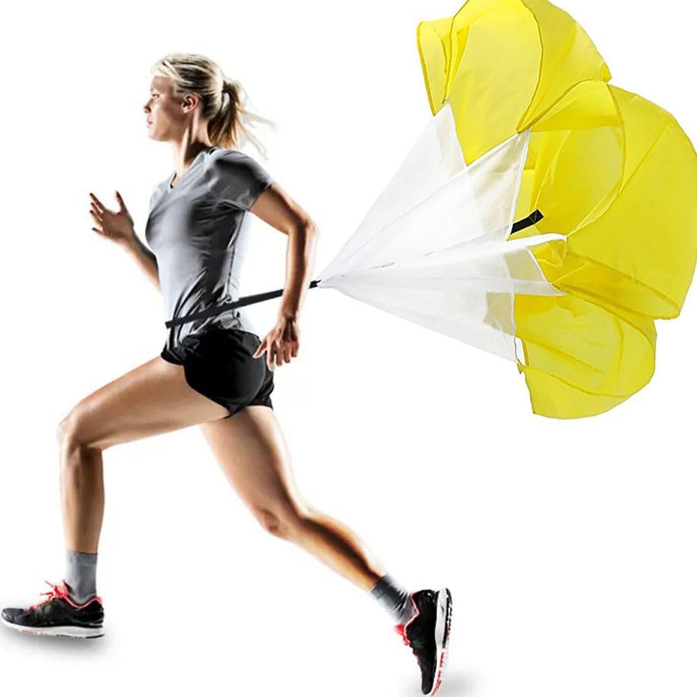 56 Inches Running Speed Training Parachute, Speed Chute Resistance Powerchute Umbrella with Adjustable Strap for Running, Football, Soccer Speed Training