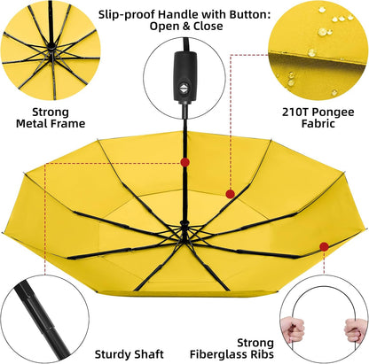 Travel Umbrella 42/45 Inches Double Vented Canopy