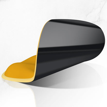 Ergonomic Mouse Pad with Wider Memory Foam Wrist Rest +17% - Curved Cushion Reduces Pressure 20%, Pain Relief, Non-Slip, Smooth, Cute Colors, 9.85 x 9 in, Yellow Gradient