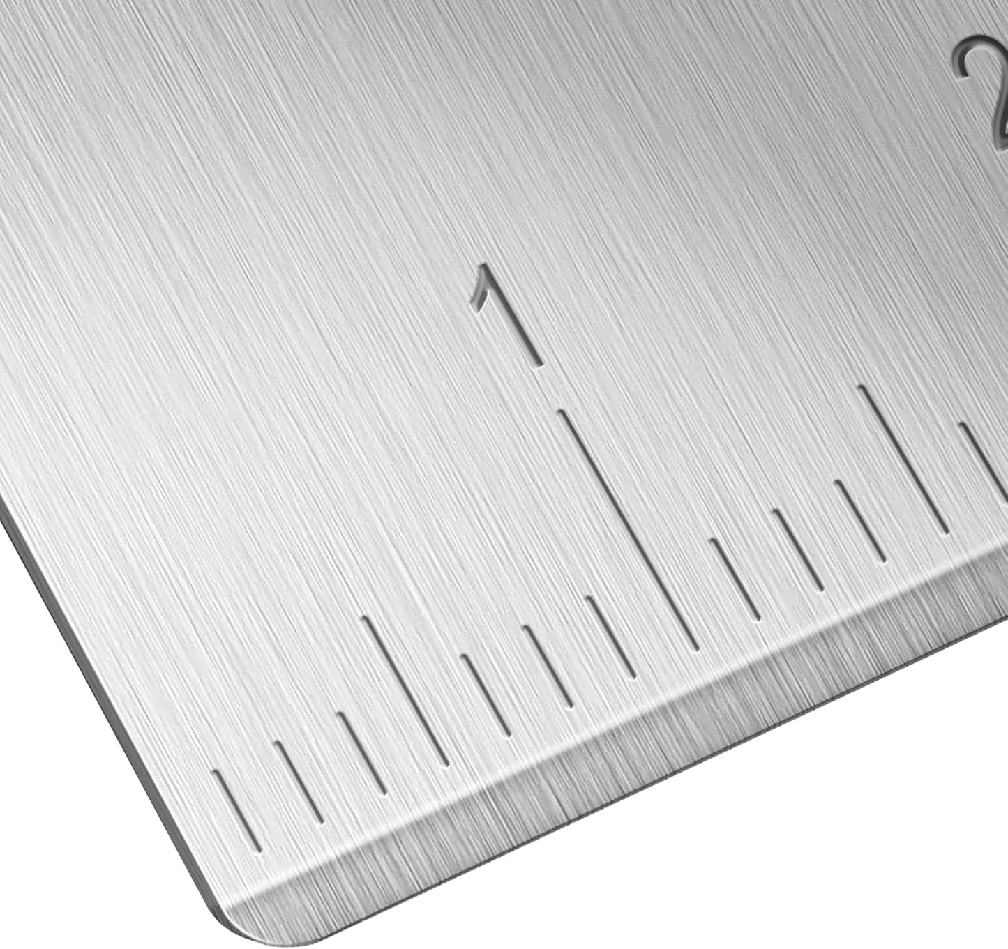 Upgraded 304 Stainless Steel Multi-Purpose Bench Scraper with Measurement Marks, Dishwasher Safe, Dough Cutter for Pizza, Bread and Cookie Dough Vegetable Chopper, Baking Supplies, Yellow