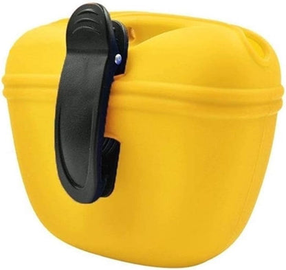 Silicone Dog Treat Pouch-Small Training Bag-Portable Dog Treat Bag for Leash with Magnetic Closure and Waist Clip[US Design Patent]