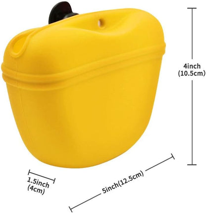 Silicone Dog Treat Pouch-Small Training Bag-Portable Dog Treat Bag for Leash with Magnetic Closure and Waist Clip[US Design Patent]