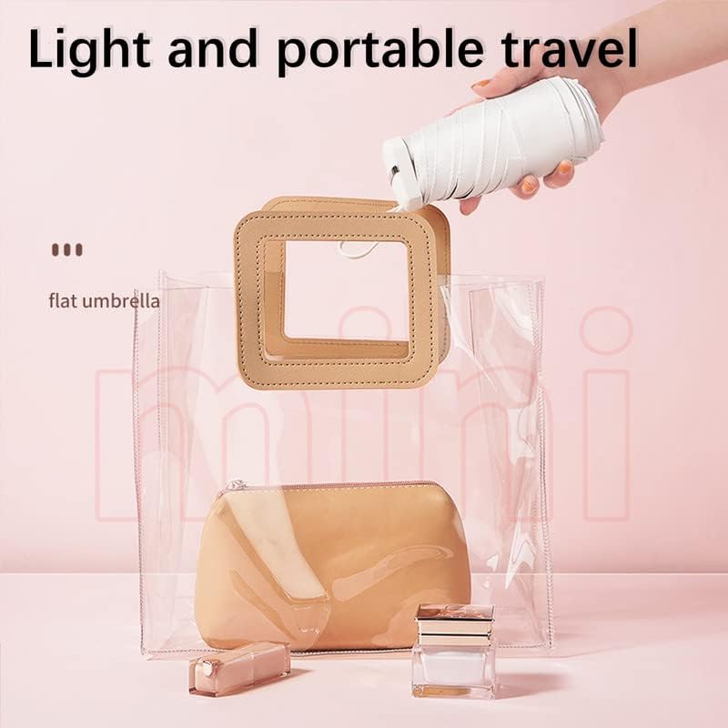 Small Mini Umbrella For Travel Compact UV Umbrella For Sun&Rain Windproof Lightweight Simple Color Flod Umbrella For Women Man Kids（Lemon Yellow）
