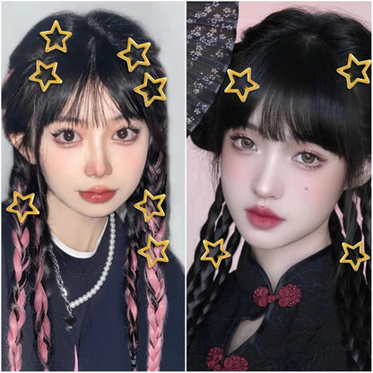 Hair Clip, 10Pcs Star Hair Clips Y2K 2000s Accessories for Girls | Cute Metal Hair Barrettes, Kawaii Hair Accessories for Women, Non Slip Rave Hair Clips 1.2 inches (Yellow)