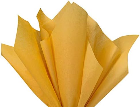 Noble Gold Tissue Paper Squares, Bulk 24 Sheets, Premium Gift Wrap and Art Supplies for Birthdays, Holidays, or Presents , Large 20 Inch x 26 Inch