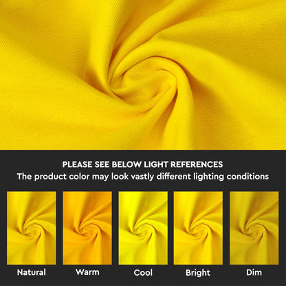 Table Runner 13"x72" Long | Cotton Canvas Fabric | Sunbeam Yellow Solid Color | Machine Washable & Durable