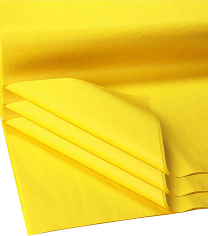 Gift Wrap Tissue Paper | Size: 15 Inch X 20 Inch | Count: 100 Sheets (Bright Yellow)