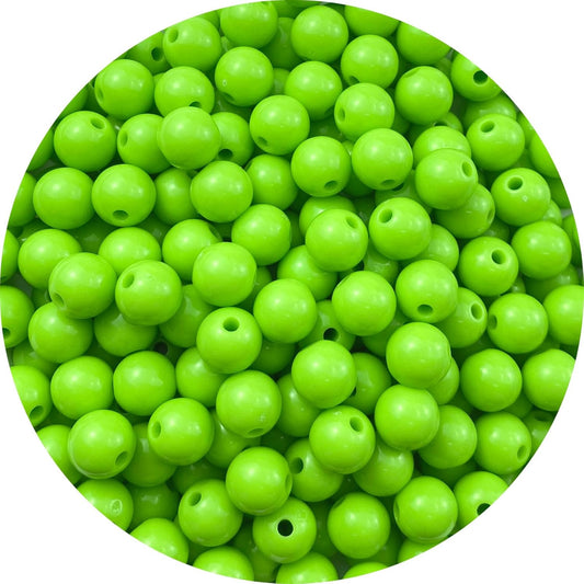 200 Pieces 10mm Acrylic Round Beads Smooth Spacer Plastic Pastel Beads Craft Beads for DIY Craft Jewelry Making Bracelets Necklaces Earring Crafting Supplies(Yellow)