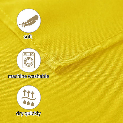 25pcs Polyester Cloth Napkins - 17 x 17 inch Yellow Washable Dinner Napkins with Hemmed Edges for Restaurant/Wedding/Hotel(25,Yellow)