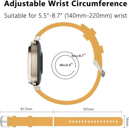 Band Compatible with Garmin Lily 2, Slim Soft Silicone Quick Release Replacement Wristband for Lily 2, Garmin Lily2 Active (14mm) Smartwatch Strap