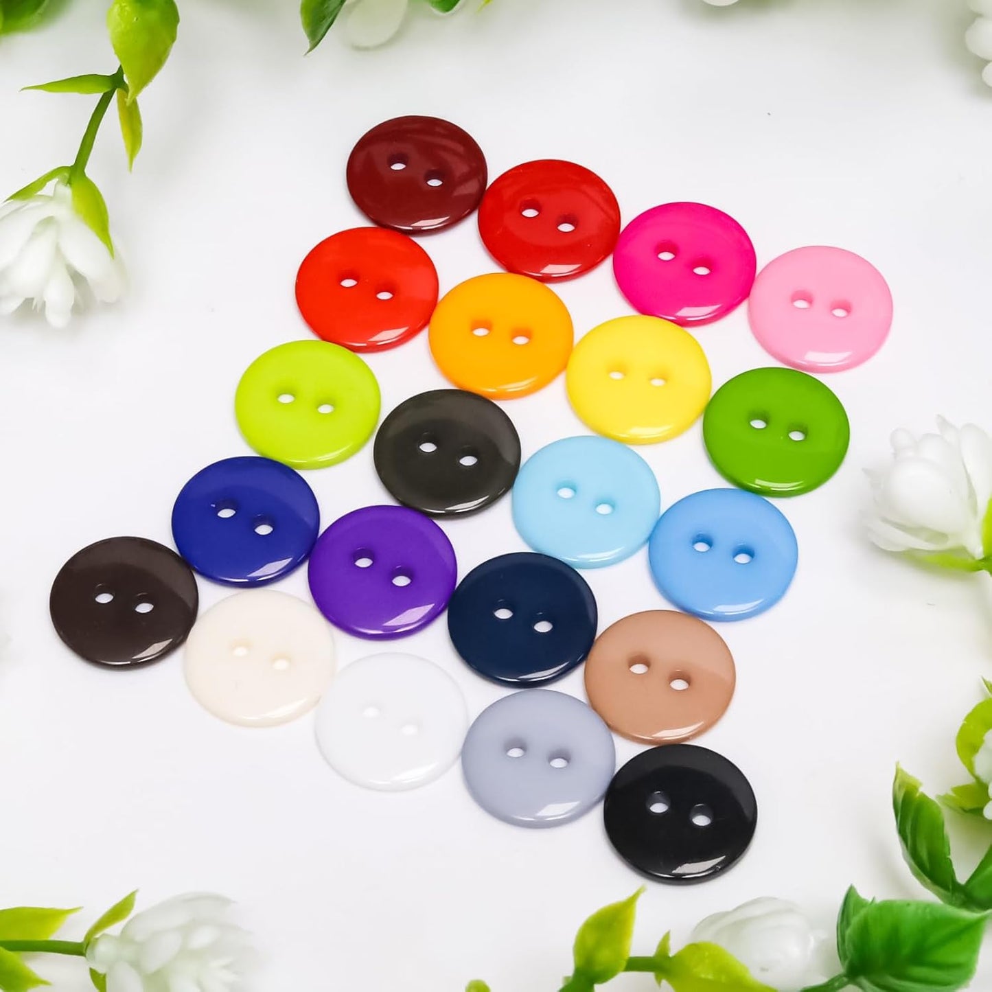 80 Pcs Small Yellow Resin Sewing Buttons, 1/2 Inch (12mm) 2 Hole Round Craft Buttons for Clothes Blouses Shirts Sewing & DIY Projects, Lightweight Tiny Replacement Buttons