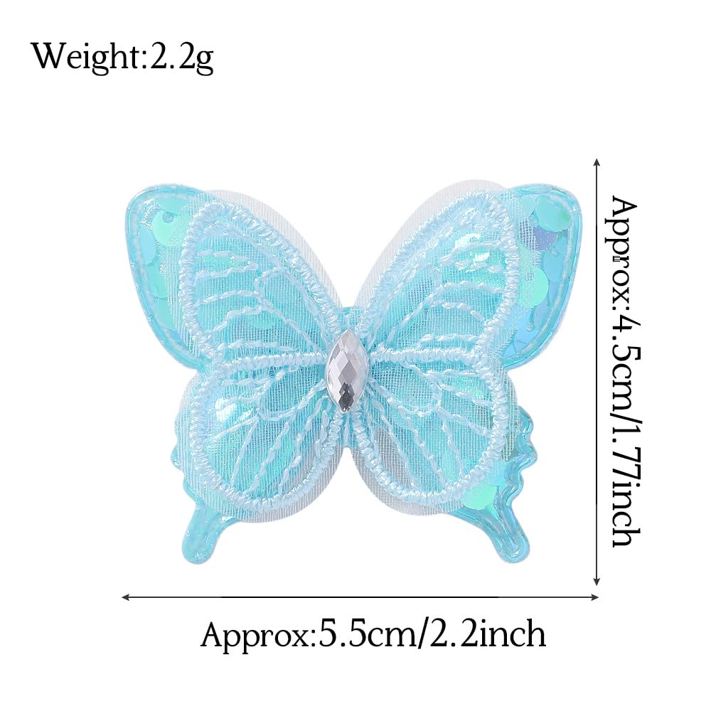 Butterfly Hair Clips: Kids Clips (Yellow, 2 Pack of 5 Count) for Birthday, Christmas, Children's Day Gift