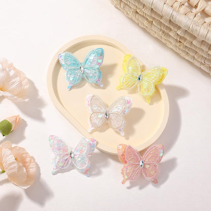Butterfly Hair Clips: Kids Clips (Yellow, 2 Pack of 5 Count) for Birthday, Christmas, Children's Day Gift
